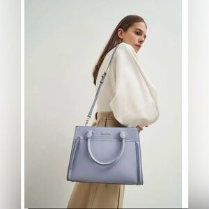 Charles & Keith Slate Blue Tote Bag